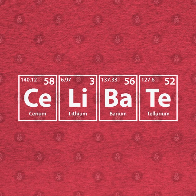 Celibate (Ce-Li-Ba-Te) Periodic Elements Spelling by cerebrands